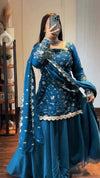 Capturing Moments in Elegant Blue Attire