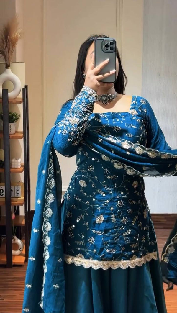 Capturing Moments in Elegant Blue Attire