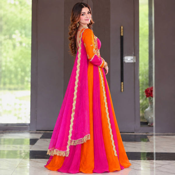 Elegant Duality of Colorful Dresses