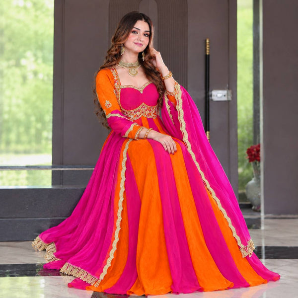 Elegant Duality of Colorful Dresses