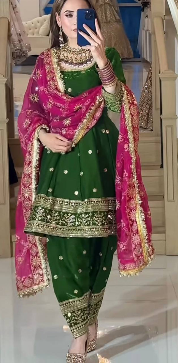 Glamorous Fusion: Celebrate in Stunning Attire