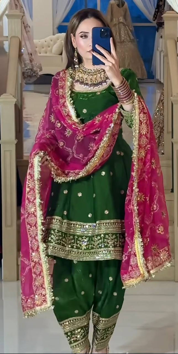 Glamorous Fusion: Celebrate in Stunning Attire
