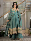 Stunning Green Anarkali for Cultural Celebrations