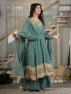 Stunning Green Anarkali for Cultural Celebrations