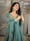 Stunning Green Anarkali for Cultural Celebrations