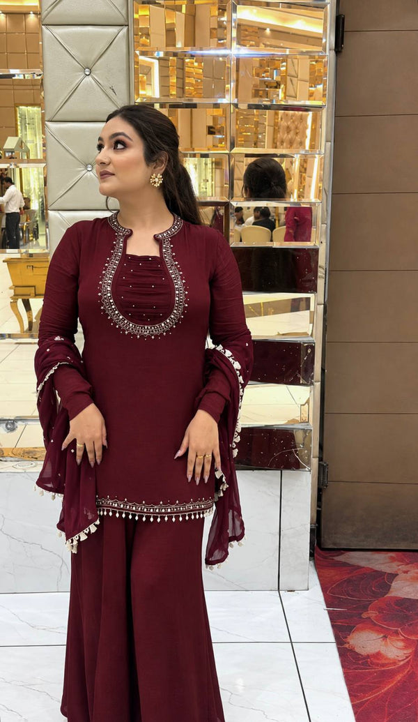 Artfully Crafted Suit with Matching Dupatta