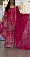 Glam Vibe Stylish Sharara Outfit With Dupatta