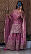 Glam Vibe Stylish Sharara Outfit With Dupatta