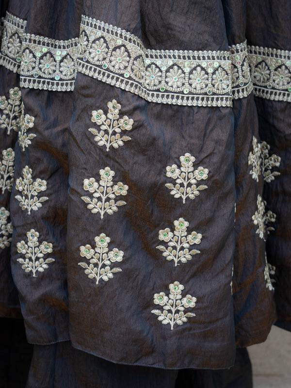 Elegant Dark Grey Anarkali Suit for Women