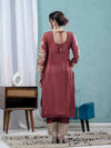 Majestic Maroon Suit Adorned in Gold