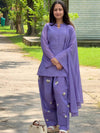 Elegance in Purple with Coffee Delight