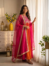 Elegant Woman in Striking Dress Pose