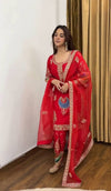 Scarlet Stitches: A Tailored Masterpiece