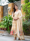 Timeless Beige Anarkali Ensemble