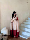 Graceful Presence Ascending the Staircase