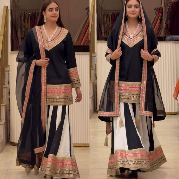 Graceful Black Festive Wear Ensemble