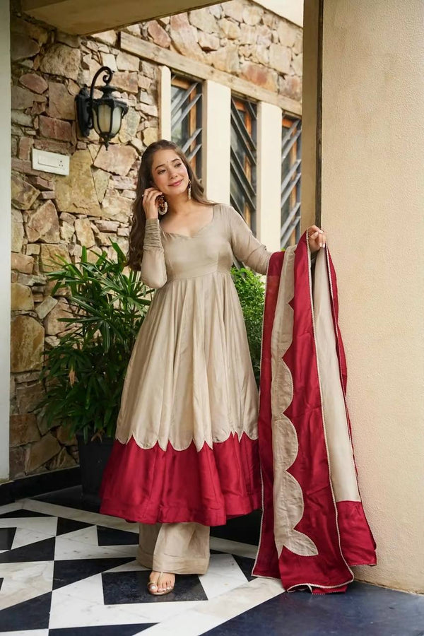 Elegant Woman in Striking Dress Pose