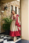 Elegant Woman in Striking Dress Pose
