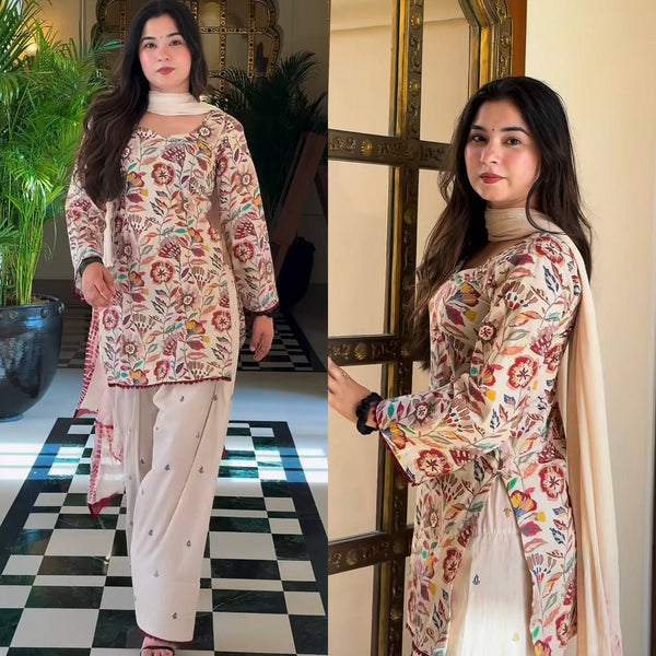 Designer Floral Festive Wear Suit Set