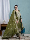 Intricately Embroidered Formal Suit with Matching Dupatta Set