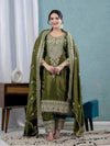 Intricately Embroidered Formal Suit with Matching Dupatta Set