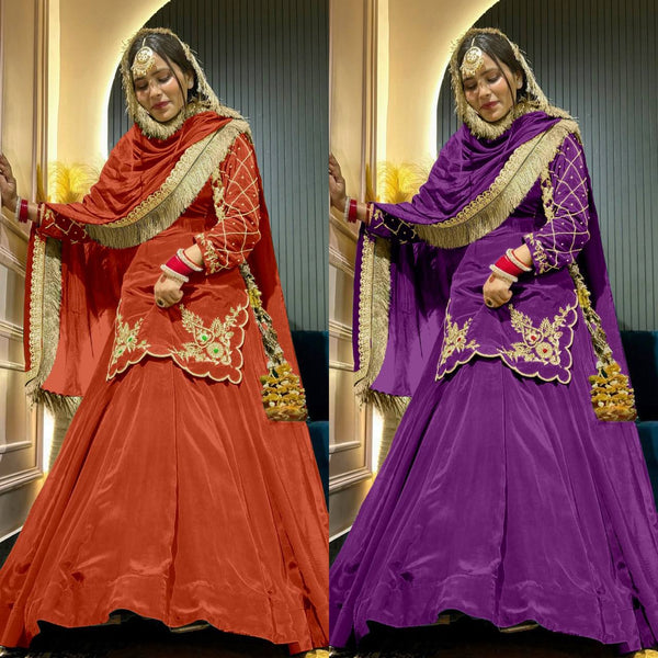 Regal Zari and Stone Embellished Hand work