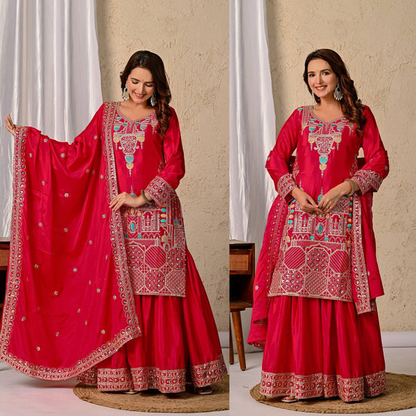 Empowering Elegance in Bold Red Attire