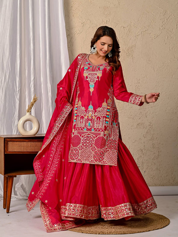 Empowering Elegance in Bold Red Attire