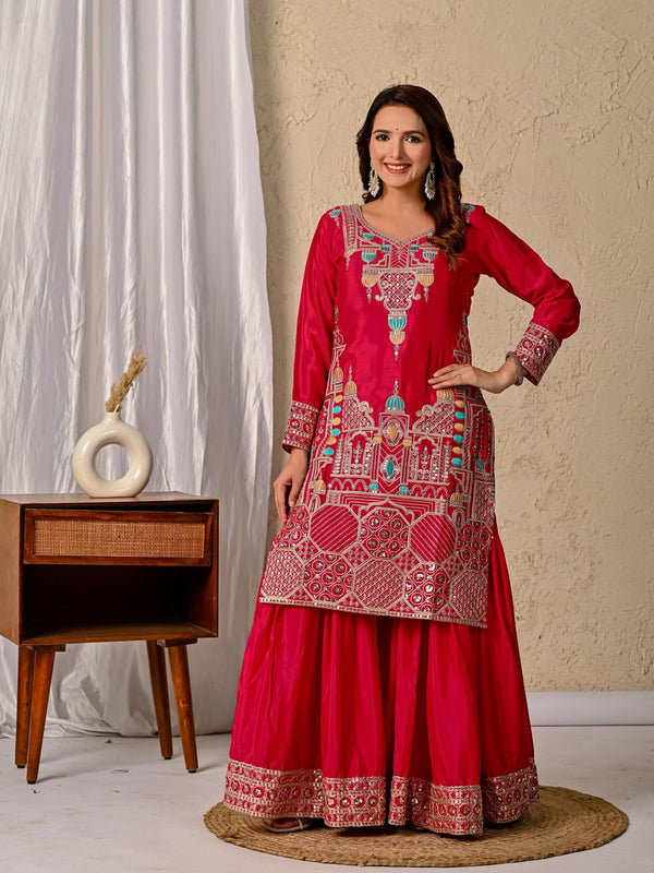 Empowering Elegance in Bold Red Attire