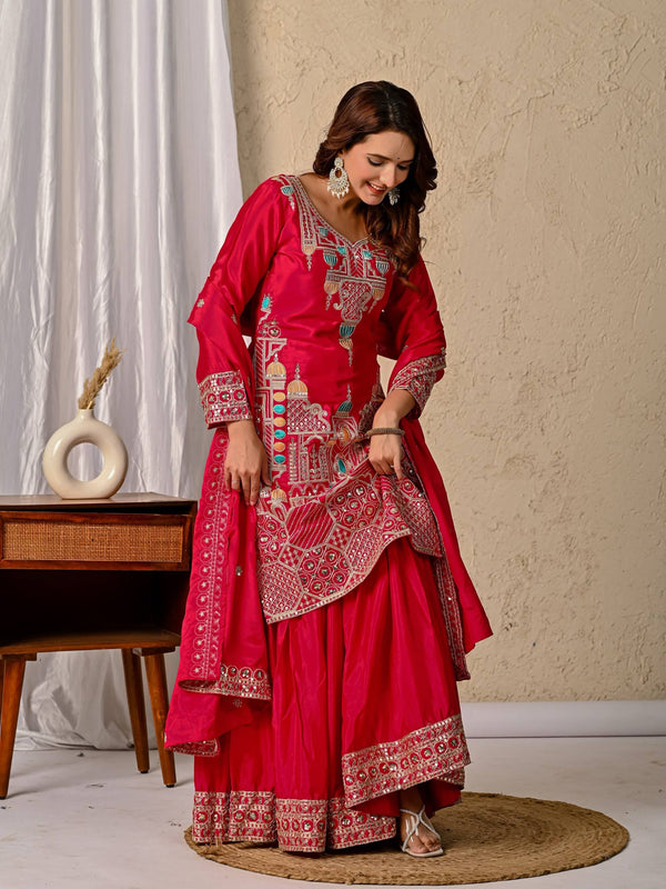Empowering Elegance in Bold Red Attire