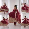 Elegant Maroon Anarkali: A Timeless Tradition