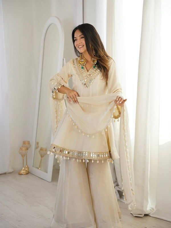 Elegance in White: A Timeless Pose