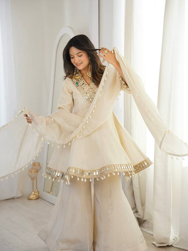 Elegance in White: A Timeless Pose