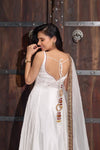 Graceful Presence by the Rustic Entrance