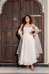 Graceful Presence by the Rustic Entrance