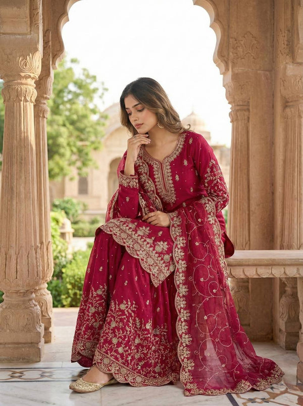 Radiant Elegance in Rich Crimson