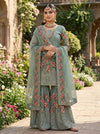 Radiant Rose Embroidered Ethnic Ensemble