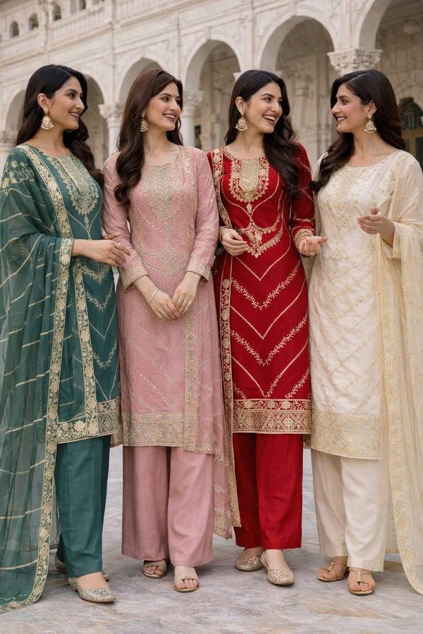 Four Women Embracing Cultural Fashion Styles