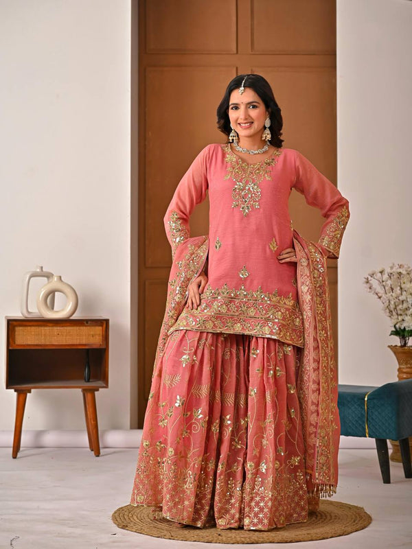 Elegant Blush Ensemble for Special Occasions