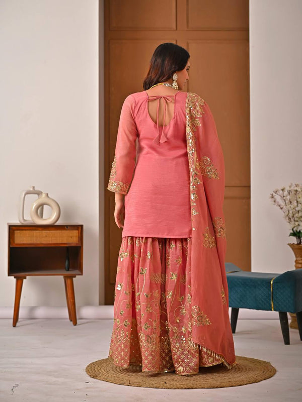 Elegant Blush Ensemble for Special Occasions