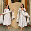 Timeless Charm: Printed White Anarkali
