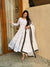 Timeless Charm: Printed White Anarkali