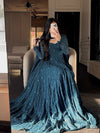 Elegance in Blue on a Cozy Couch