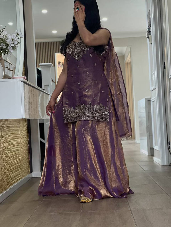 Majestic Purple Outfit for Cultural Celebrations