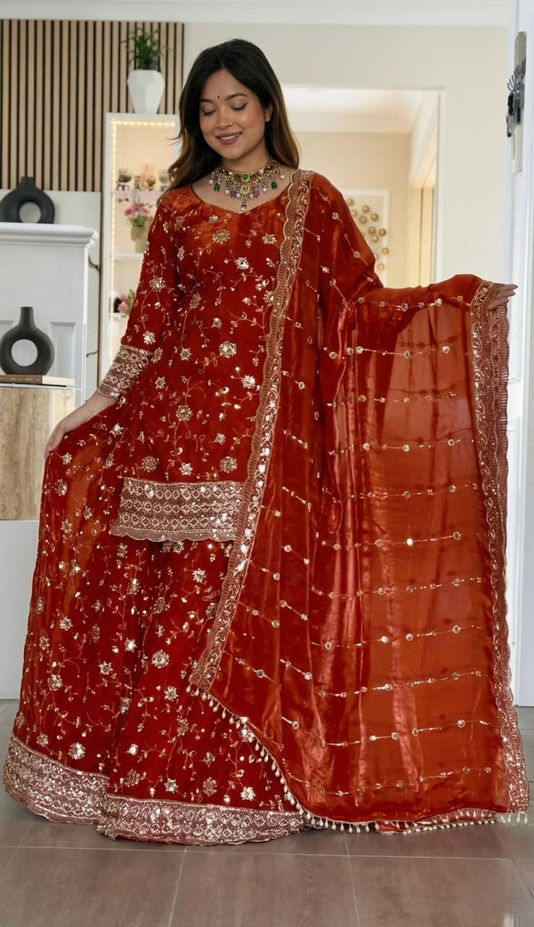 Radiant Elegance: The Festive Attire