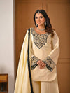 Chic Cream Attire Featuring Bold Black Details