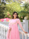 Blush Elegance Flowing Pink Attire