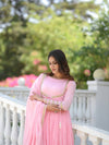 Blush Elegance Flowing Pink Attire