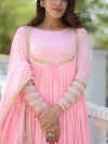 Blush Elegance Flowing Pink Attire