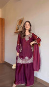 Majestic Maroon Attire Glamour in Garnet